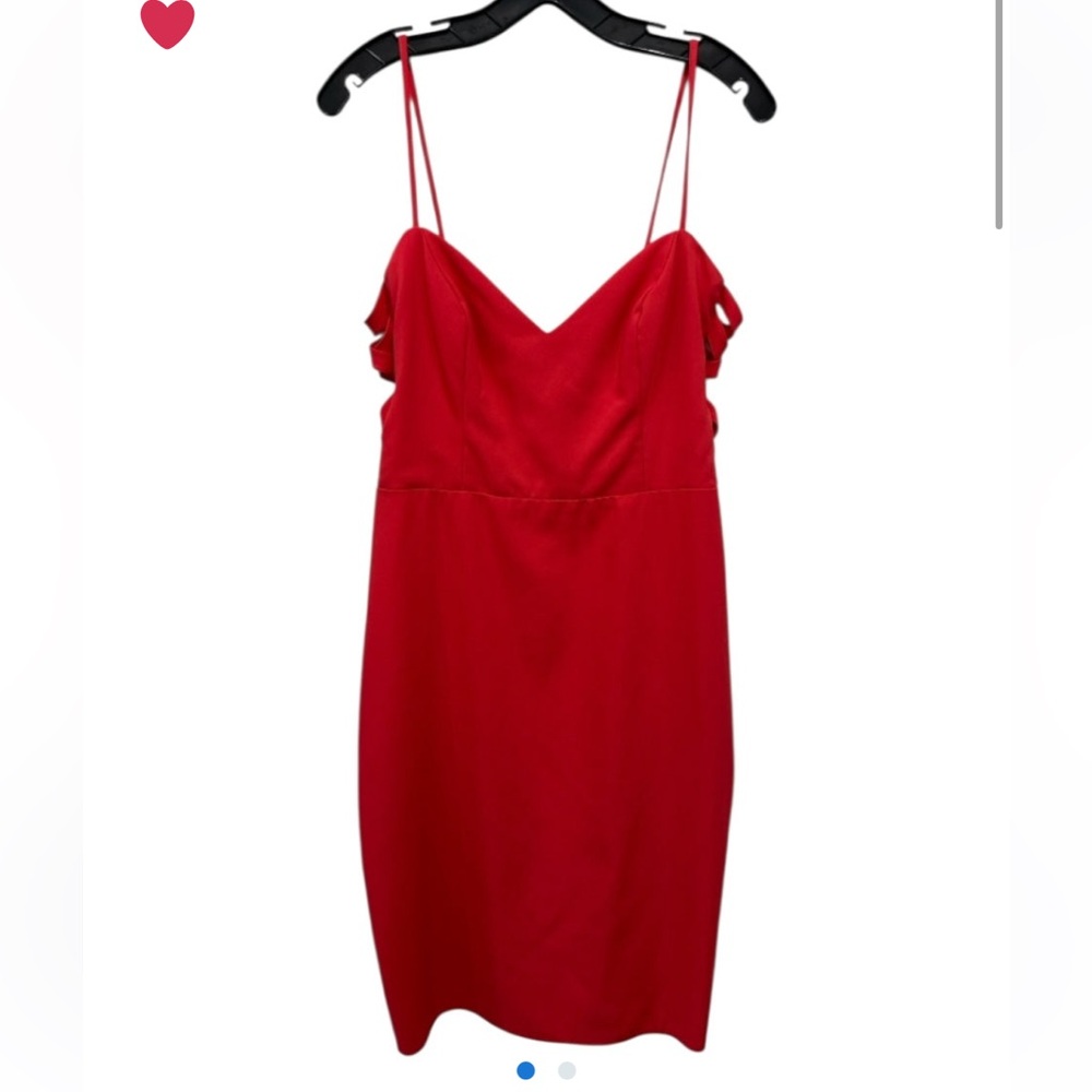 Theia Red Spaghetti Strap Dress size 8